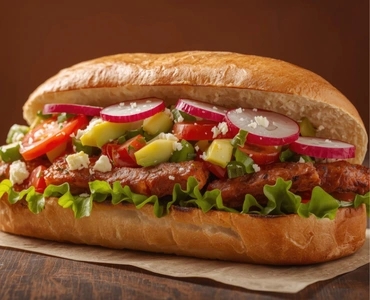 Mexican torta sandwich available from a Los Angeles food truck