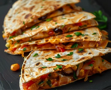 Fresh Mexican quesadilla served by a food truck in Los Angeles