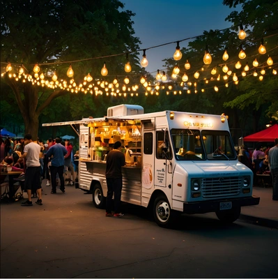 Mexican food truck catering for a birthday party in Los Angeles