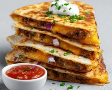 Mexican quesadilla served from a food truck in Downtown Los Angeles