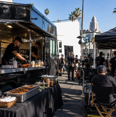 Mexican food truck providing film production catering in Los Angeles